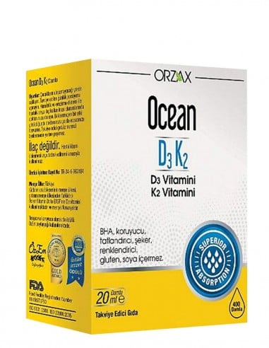 Orzax Ocean D3 K2 Vitamini 20ml