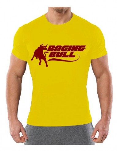 Raging Bull Baskılı T-Shirt Sarı -...