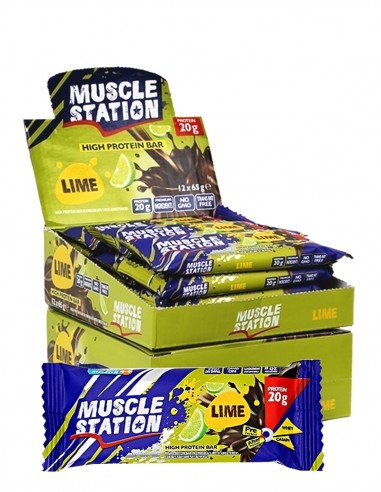 Musclestation Lime Protein Bar 12...