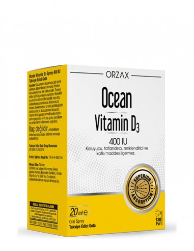 Orzax Ocean Vitamin D3 400 IU 20 ml