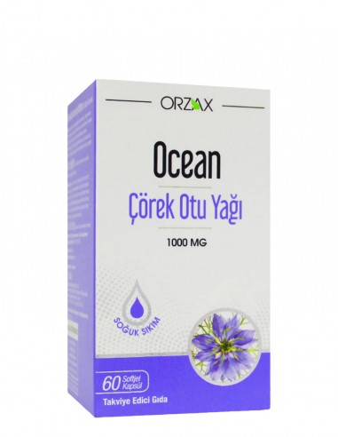 Orzax Ocean Çörek Otu Yağı 1000mg 60...