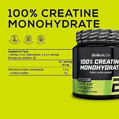 BioTech USA %100 Creatine Monohydrate 300gr (1)