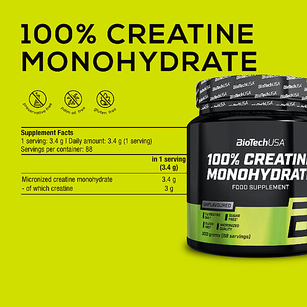 BioTech USA %100 Creatine Monohydrate 300gr - 2