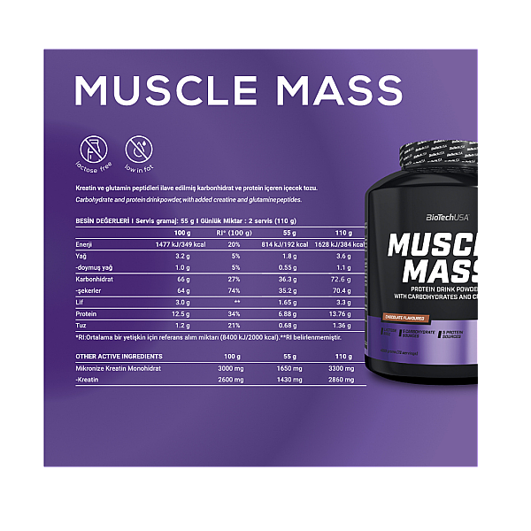 BioTech USA Muscle Mass 4000gr - 2