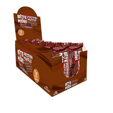 Bite&More Proteinli Çikolatalı Waffle 55g x 12 adet 