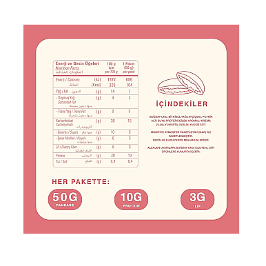 Bite&More Proteinli Pankek Çilekli 50gr x 12 Adet (1)