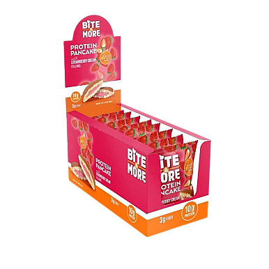 Bite&More Proteinli Pankek Çilekli 50gr x 12 Adet