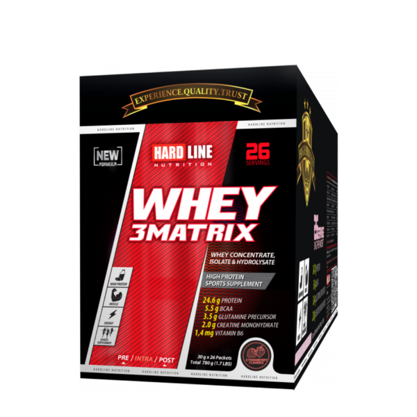 Hardline Whey 3Matrix Tek Kullanımlık - 26 Adet - 780gr - 2