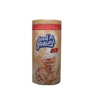 Seedn Grains Karabuğday Patlağı (Şekersiz) 120gr 