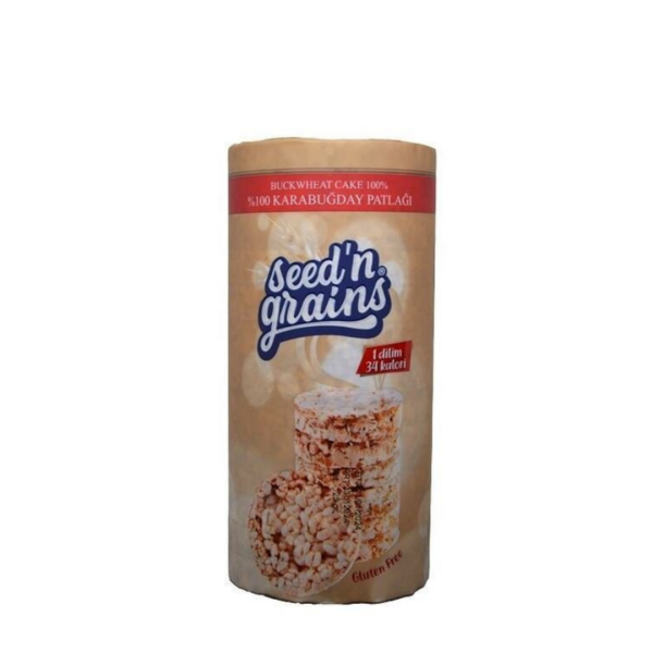 Seedn Grains Karabuğday Patlağı (Şekersiz) 120gr  - 1