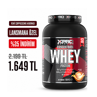 Xpro Concentrate Whey Protein Tozu 1024gr Cappuccino Aromalı