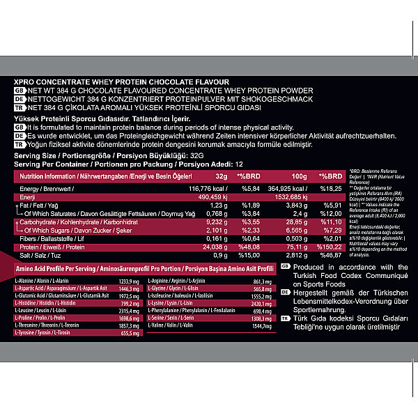 Xpro Concentrate Whey Protein Tozu 384gr - 8