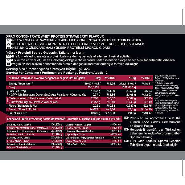 Xpro Concentrate Whey Protein Tozu 384gr - 14