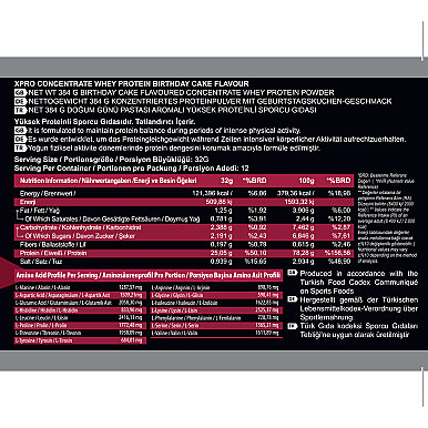 Xpro Concentrate Whey Protein Tozu 384gr - 6